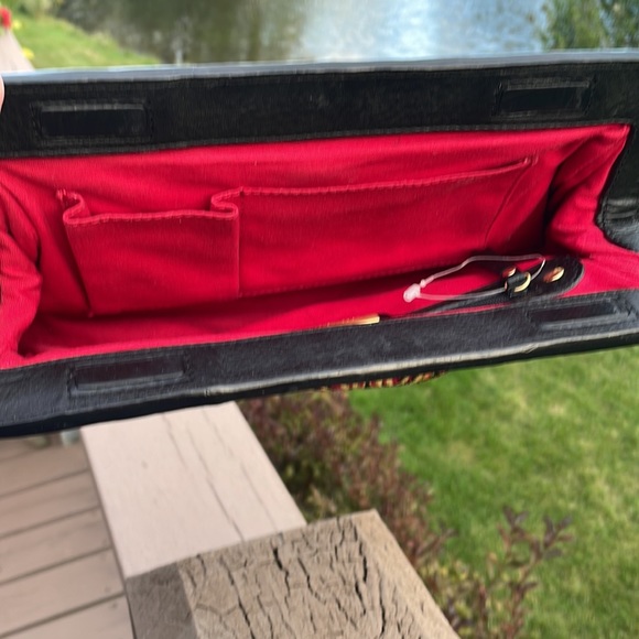 Isabella Fiore Tapestry and Leather Clutch Purse - Picture 9 of 14